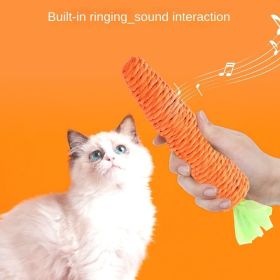 Pet cat toys nibbling toys cute paper rope carrot toys with built-in bells