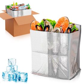 5 Pack Silver Foil Insulated Box Liners 12 x 10 x 9 inches. Shipping Boxes for Frozen Food