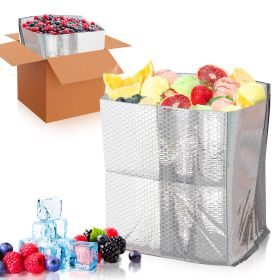5 Pack Silver Foil Insulated Box Liners 8 x 8 x 8 inches. Shipping Boxes for Frozen Food