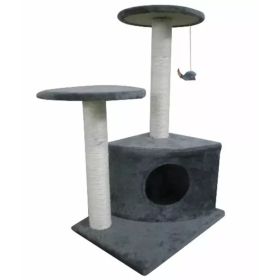 Cat Play Tree 27.6 inch Gray Plush