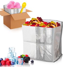 10 Pack Silver Foil Insulated Box Liners 6 x 6 x 6 inches. Shipping Boxes for Frozen Food