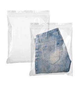 Clear Zip Bags 16 x 18 Inch. Pack of 100 Plastic Reclosable Zipper Bags 2 Mil. Resealable Plastic Bags. Waterproof Poly Bags Reclosable. Baggies