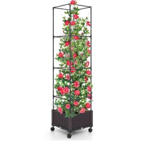 67 inch garden bed with trellis