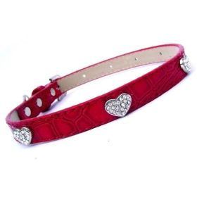 Love Hearts Croc Collar (size: 14-16")